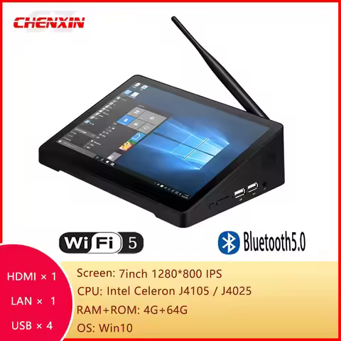 7inch 1280*800IPS PIPO X8 Pro Mini PC Intel J4005 J4105 J4025 Win11 Win10 4G 64G H7 Mini Desktop USB