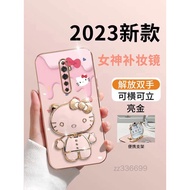 Hello Kitty Casing OPPO reno oppo reno 2 oppo reno 2F oppo reno 3 oppo reno 3 pro Phone case cartoon TPU 3D Bracket Electroplating Soft Case Silicone Phone Case