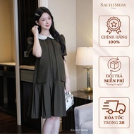 SACHIMOM Gown DRESS - CARLYN DRESS Pleated Office Gown