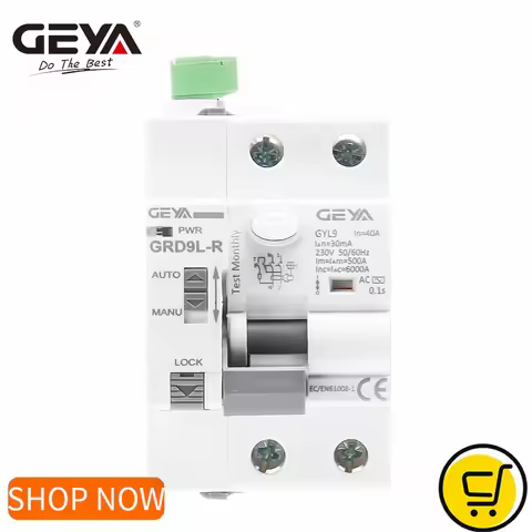 GEYA GRD9L RCCB Recloser with 4 Control Module Smart Residual Current Circuit Breaker 2P 40A 63A 0.0