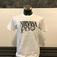 NIRVANA BAJU BAND LELAKI WANITA MEN TSHIRT WOMEN TSHIRT BAJU PUTIH HITAM