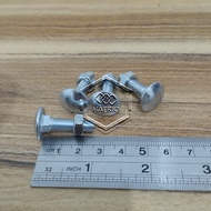 CB BOLT NUT KEY 10 UMBRELLA BOLT M6 X 25 LENGTH 2.5CM 2.5 CM M6X25 WHITE GALVANIZ TRUCK BACK FENCE B