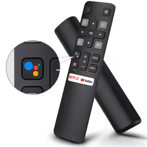 Bluetooth Voice Remote Control Replacement for TCL-Android,RC802V 65P8S Compatible with Google Assis