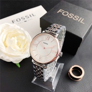 Fossil Quartz Movement Women's Watch Fashion Business Casual Pointer Steel Band Watch Chinese Watch Stainless Steel Dial