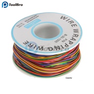 250M 30AWG Wire Cable 8 Color PCB Solder Fly Cable 0.55mm Breadboard Jumper Colored Insulation Wrap 