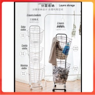 Laundry storage basket with trolley 2 tier 3 tier