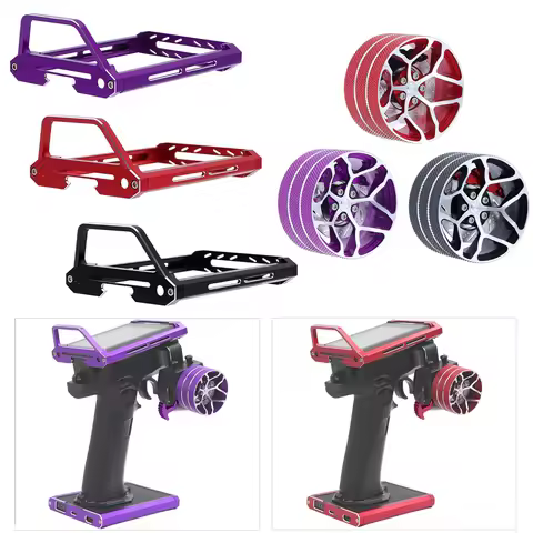 CNC Metal Transmitter Protector Frame Bracket Carrying Handle For Flysky Noble NB4 / NB4 Pro Remote 