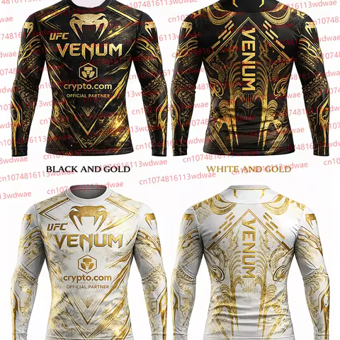 UFC TEKKEN Fight Compression Shirt Men Long-sleeved Tight Training suit MMA Muay Thai UFC Muay Thai 