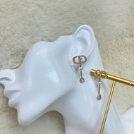 DIOR CD 珍珠水鑽垂吊耳環 XA900