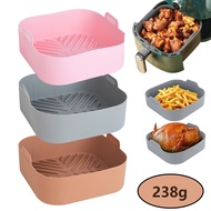 【Must-Have Style】 Airfryer Silicone Basket Baking Pan Non- Air Fryers Oven Baking Tray Fried Chicken Basket Airfryers Reusable Accessories