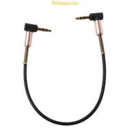 fol Car Aux Cord for Mobile Phone Tablet  Player Stereo 24cm Dual 90 Degree Bending 3 5 mm to 3 5mm 