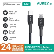 Kabel Charger Iphone Aukey CB-AKL3 MFI USB C To Lightning
