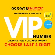 VIP Number Digi Sim Card Unlimited Internet Data Call Hotspot Simkad Prepaid Celcom Digi GPS CCTV Car Android Player