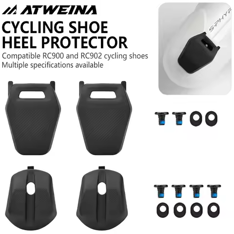 ATWEINA Cycling Shoe Heel Protector Compatible with Shimano RC900 RC902 Lightweight Nylon Anti-Slip 
