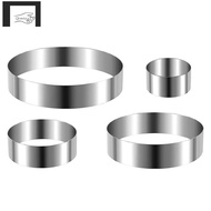 Round Cake Ring Set 4/6/8/10 Inch Biscuit Cutter Circle Cookie Cutters Cake Mold Stainless Steel Pas