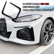 For BMW G24 G26 420i 430i i4 M50 4 Series 4-Door 2Pcs Front Bumper Side Spoiler Lip Splitter Diffuse