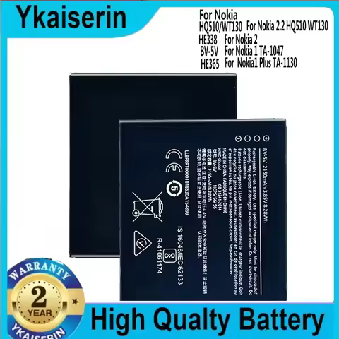 HE338 BV-5V WT242 HE365 Battery for Nokia 1/2/ 2.2/2.4 /1Plus HQ510 WT130 TA-1047 TA-1274 TA-1275 TA