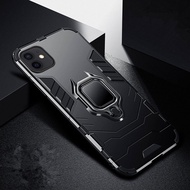 Hontinga IRON Armor Casing Case For OPPO Reno Reno Z Reno 2 2F Reno 10X Zoom 4Z 5G Case Luxury TPU Protective Hard Cases Phone Case cover With Finger Ring Holder Shockproof casing Softcase Hard Case For Boys Girls Men Women