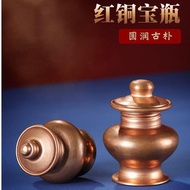 Red Copper Treasure Bottle Moni Auspicious Pot Glossy Tribute Tibetan Style Copper Polishing Ksitiga