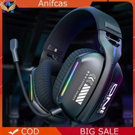 Over Ear Headphones Memory Foam Cushion Gamer Headset USB/3.5mm Audio Jack Detachable Microphone for