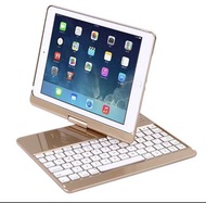(包郵) 9.7” iPad Air 1 / 2 / Pro 9.7 / 2017 / 2018 通用 9.7寸 360 旋轉鍵盤 機殻 機套 鍵盤 wireless keyboard smart case 變 MacBook 買兩件95折 [k9.7RR]