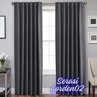 Minimalist blackout matte window curtains with 6 waves