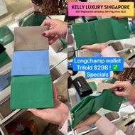 [preorder] longchamp trifold wallet [evoucher] ships 30 day