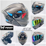 Helmet MHR GTZ Full Face Flip Up Double Visor FU935 Helmet FF935 M L XL Visor Smoke Racing Design Ro