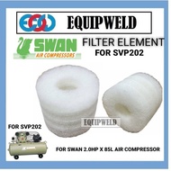 SPARE PART - SWAN FILTER ELEMENT FOR SVP-202 AIR COMPRESSOR - 1PC (ORIGINAL) AIR FILTER ASSEMBLY 2.0