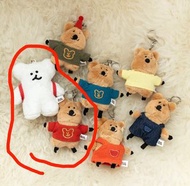 80 @1 Quokka in School Dinotaeng Flat Fur Keyring 公仔鎖匙扣 bobo quokka