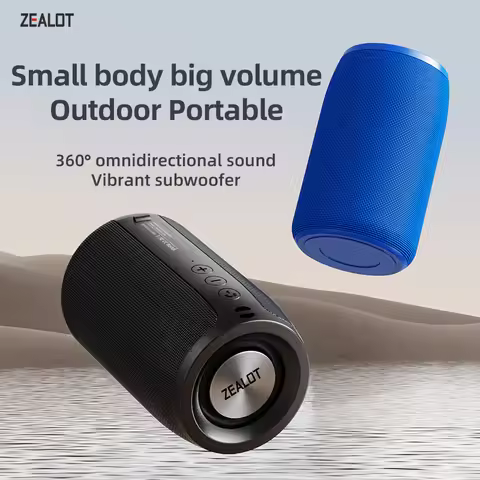 Zealot_S32 Wireless Bluetooth Speaker Mini Portable Subwoofer Speaker TWS Dual Pairing BT5.2 15W Wir