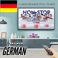 กล่อง Android TV พรีเมียม + ช่อง GERMAN ทีวี แพ็คเกจ IPTV 1 ปี สัญญาณดีไม่สะดุด ใช้ได้กับทีวีทุกรุ่น