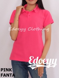 Kaos Polo Cewek Pink Fanta / Woman Polo Shirt / Kaos polo Lady / Baju Kerah Cewek / Kaos Berkerah Woman / Atasan Cewek Slim / Kaos Wanita