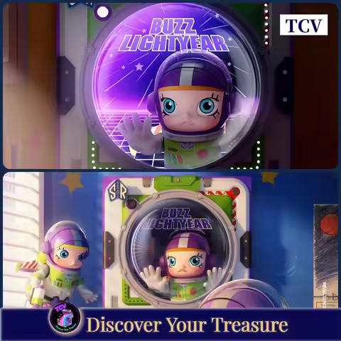 Tcv Popmart Mega Space Molly Buzz Lightyear 3d Painting Standard Edition Blind Box Lighting Ornament