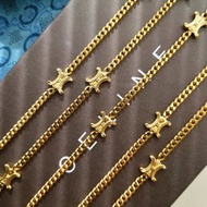 中古真品 CELINE 特長凱旋門鏈 長頸鏈項鍊 手鏈腰鏈包包掛件掛飾