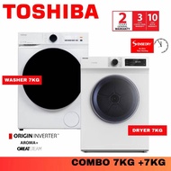 [OFFER]Toshiba Real Inverter Washer 7KG + Toshiba Sensedry Tumble Dryer 7KG COMBO OFFER