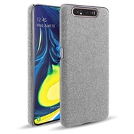 Cloth Case Casings For Samsung Galaxy A80 Case Casing Slim Retro Cloth Hard Phone Cover for Samsung 