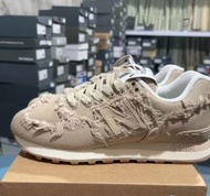 New Balance x MIU MIU繆繆 NB 574 時尚低筒運動休閒鞋 女 米黃色