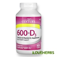 600+D3, Calcium & Vitamin D3 Supplement, 400 Tablets | Shelf Life: 2–4 Years