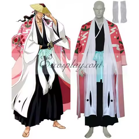 8th Division Captain Shunsui Kyoraku Cosplay Costume Shunsui Sakuranosuke Jiro Kyoraku Shinigami Kim