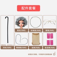 Carnival Childrens Clothing Floral Skirt School 100 Days Old Grandma Suit Funny Dress Up Cos Old Mot