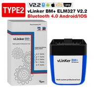 OBD2 Vgate vLinker BM+ ELM327 V2.2 For BMW Bluetooth 3.0 / 4.0+BLE / WiFi Car Diagnostic / Scanner / Coding Auto Tool with Bimmercode BimmerLink BimmerTool