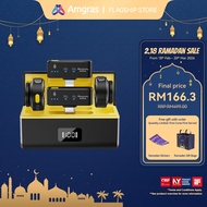 Amgras SoundMeta V Ultra Button Type Wireless Lavalier Microphone With Active Noise Cancelling Dual-