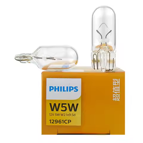 10pcs Philips W5W T10 12V 5W Vision Car Interior Light Original Signal Lamps Standard Indlcator Read
