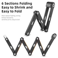 WEST BIKING Foldable Bicycle Lock High Security Anti-Theft MTB Road Cycg Lock Bike Chain Lock For