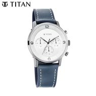 Titan Athleisure Silver Dial Hybrid Strap Watch Men's Watch 90119QP01