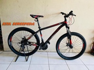 Sepeda Gunung MTB 27,5 TREX XT 780 AL 21Speed - Hitam Merah, 780