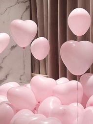 12入組10英寸心型瑪卡粉氣球,婚禮裝飾生日派對求婚示愛場景嬰兒性別揭曉愛心氣球