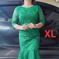 Dres brokat duyung hijau