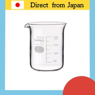 HARIO Beaker, Practical Capacity 200mL, Heat-Resistant Glass, Made in Japan, BK-200